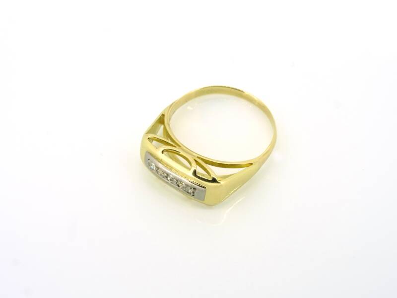 Damenring in 585 Gelbgold mit Brillanten (532)