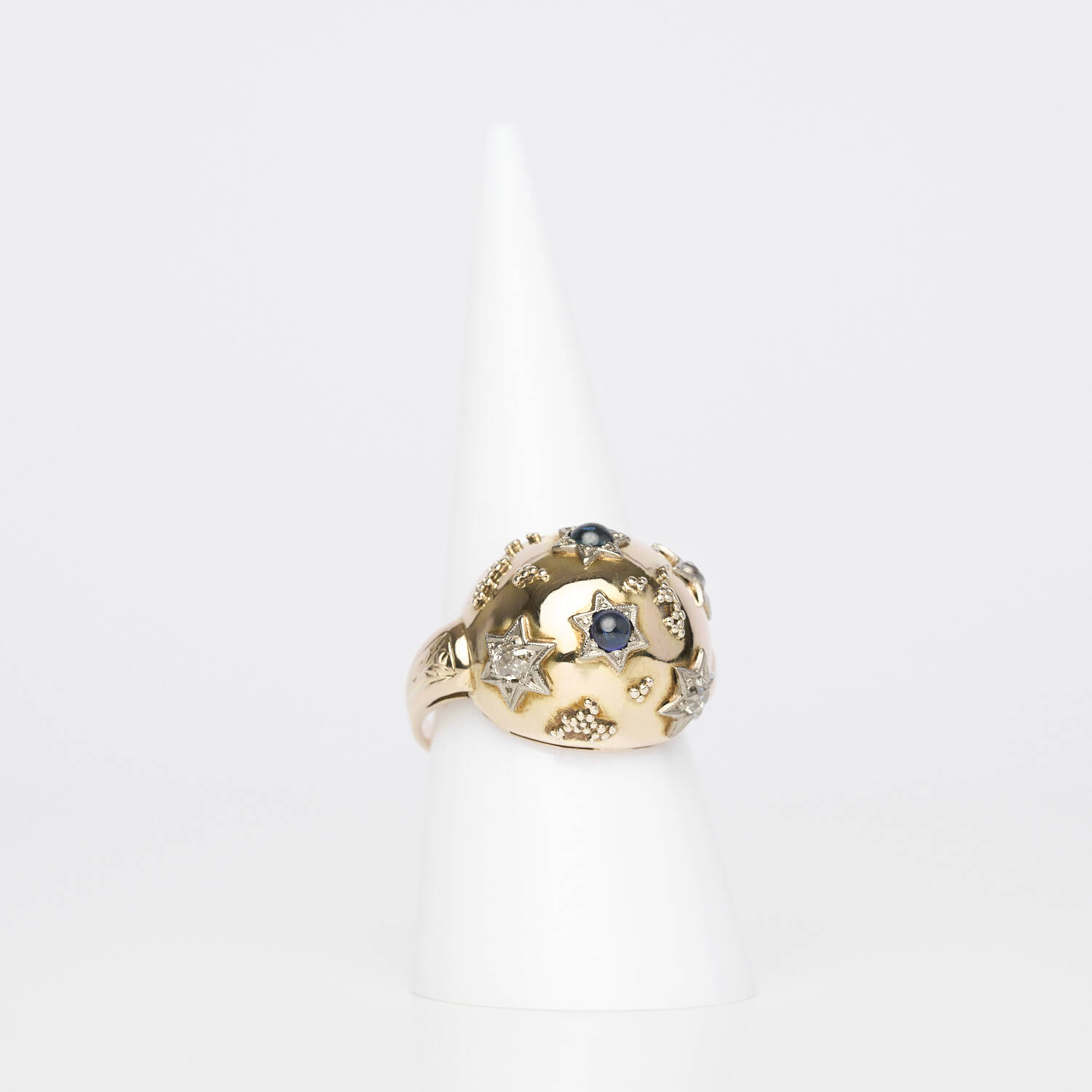 Damenring in 585 Gelbgold mit Diamanten (918)