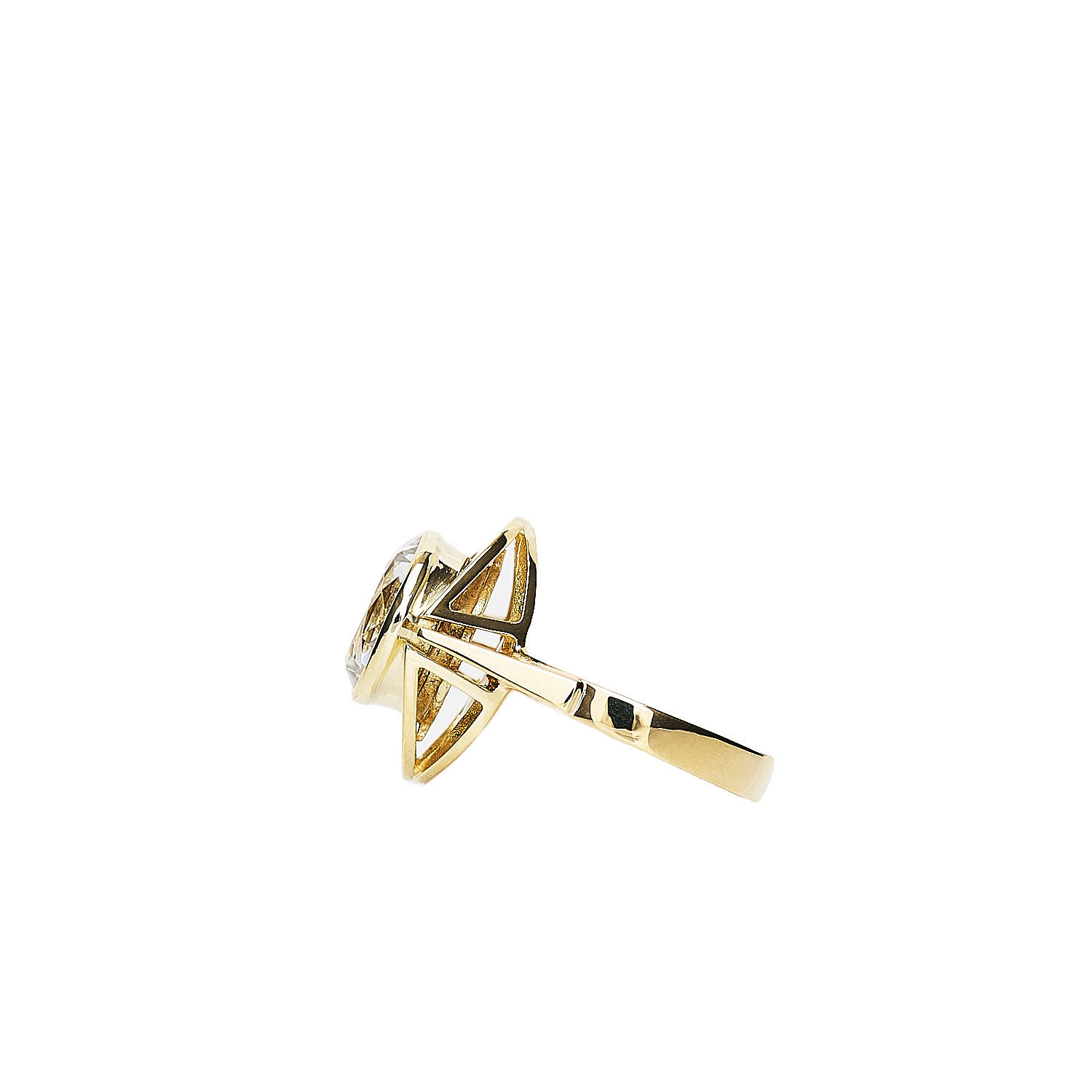 Damenring in 585 Gelbgold mit Aquamarin (1548)