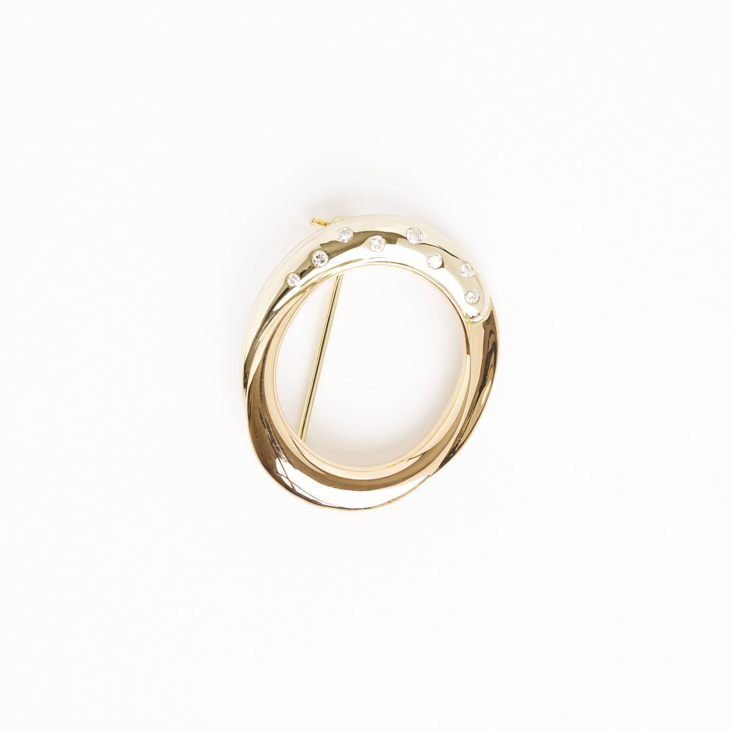 Brosche 750 Gelbgold und Weißgold mit Brillanten (1185)