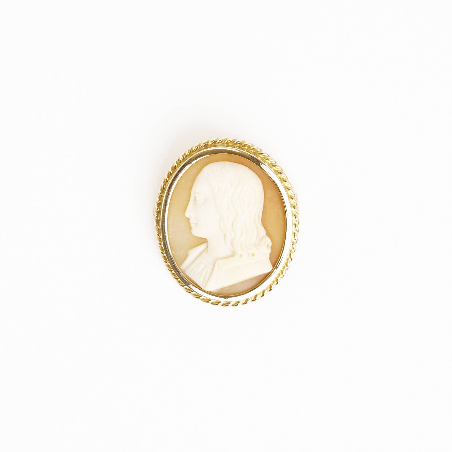 Anhänger/Brosche 585 Gelbgold mit Cameé (1001)