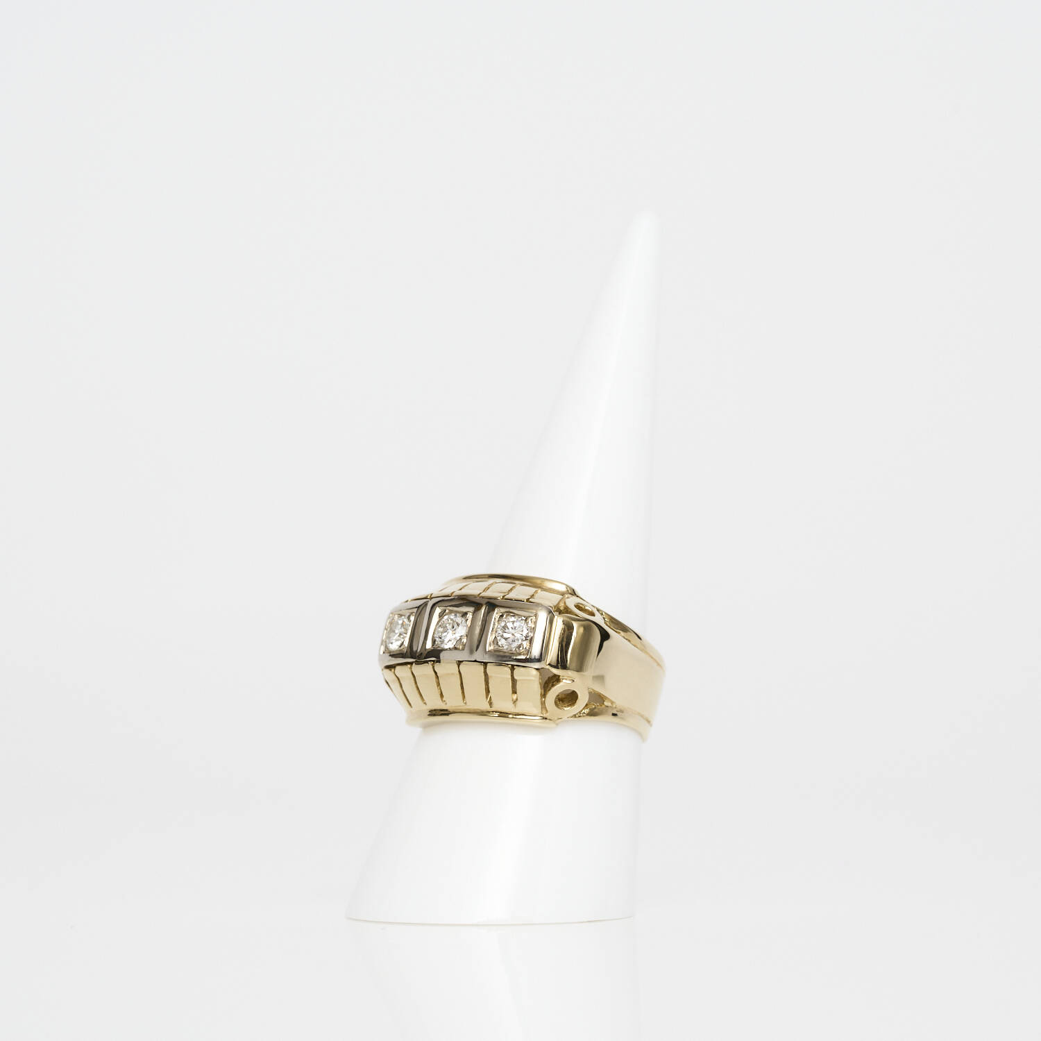Damenring in 585 Gelbgold mit Brillanten (841)