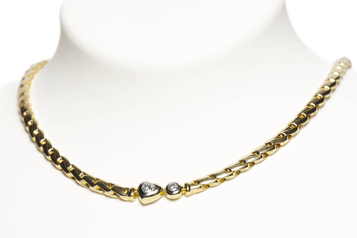 Collier in 750 Gelbgold mit Diamant