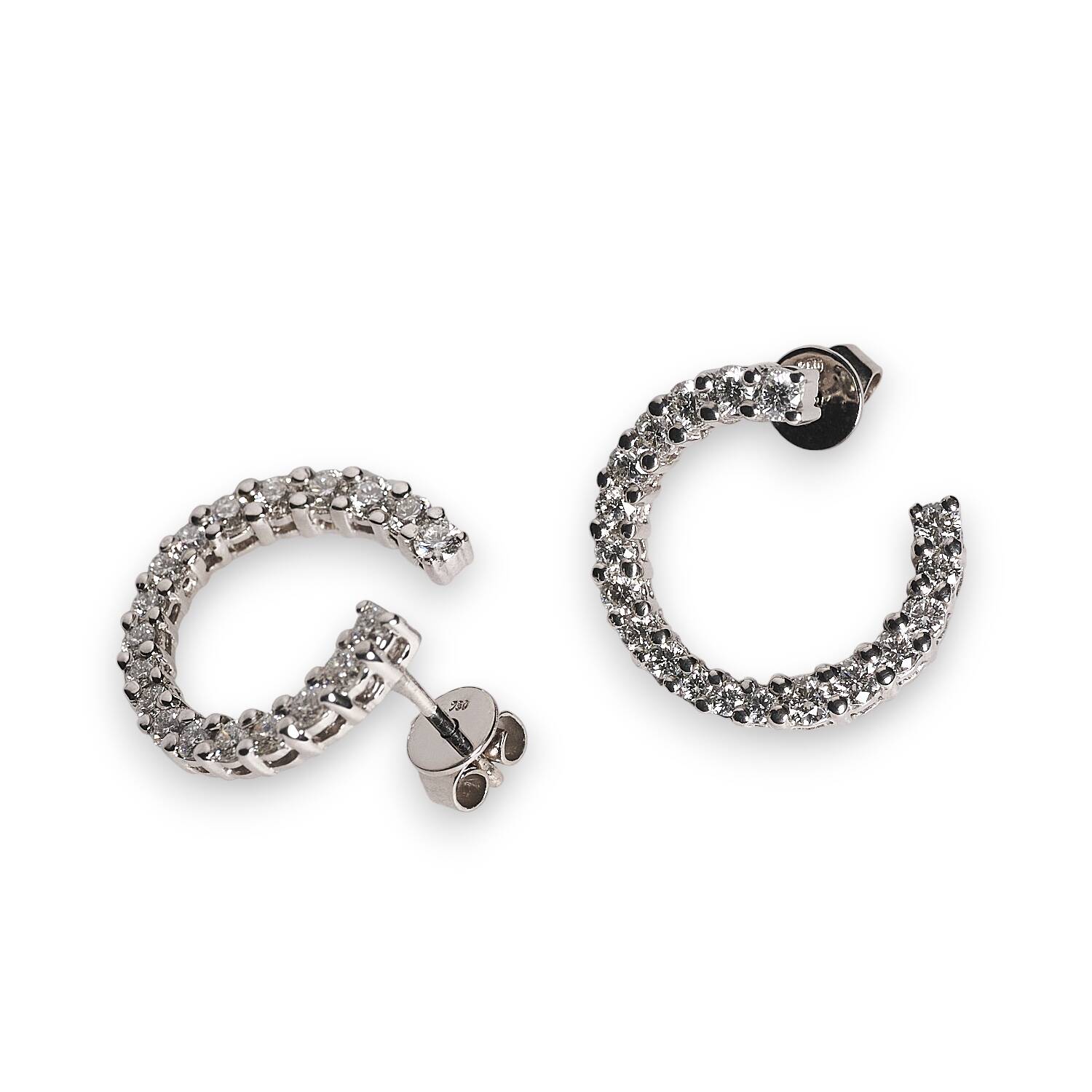 Ohrstecker in 750 Weißgold mit Brillanten