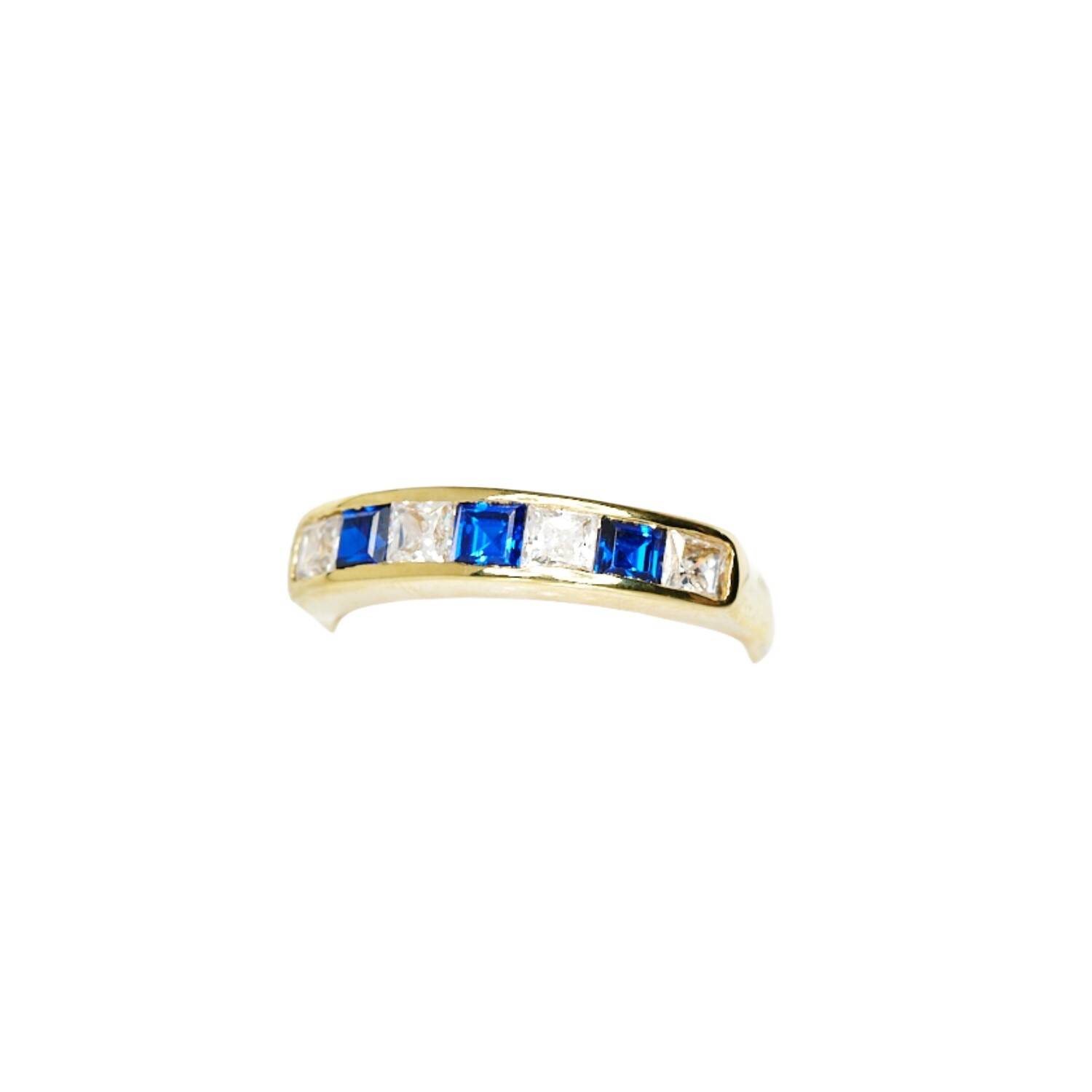 Damenring in 585 Gelbgold mit Saphir (1823)