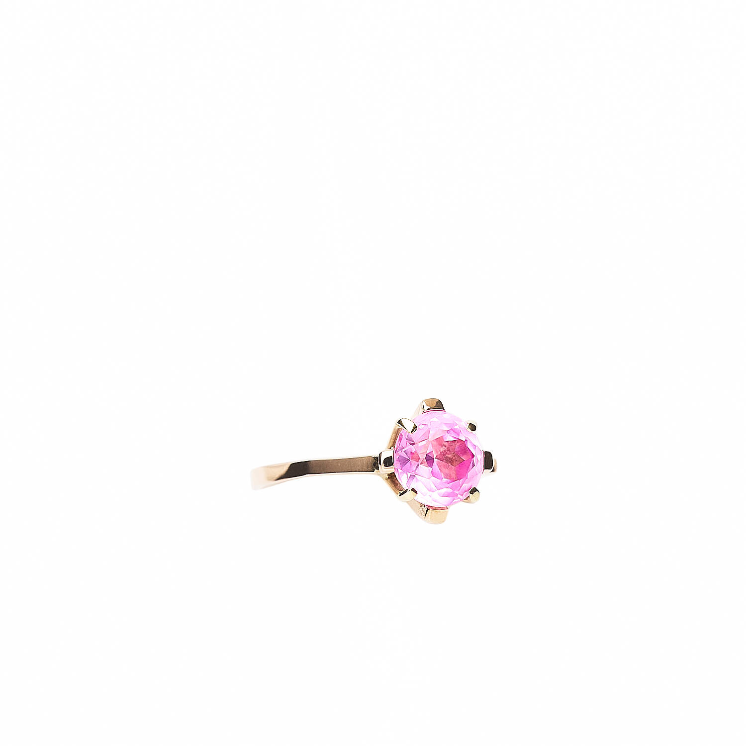 Damenring in 333 Gelbgold mit Amethyst (1556)