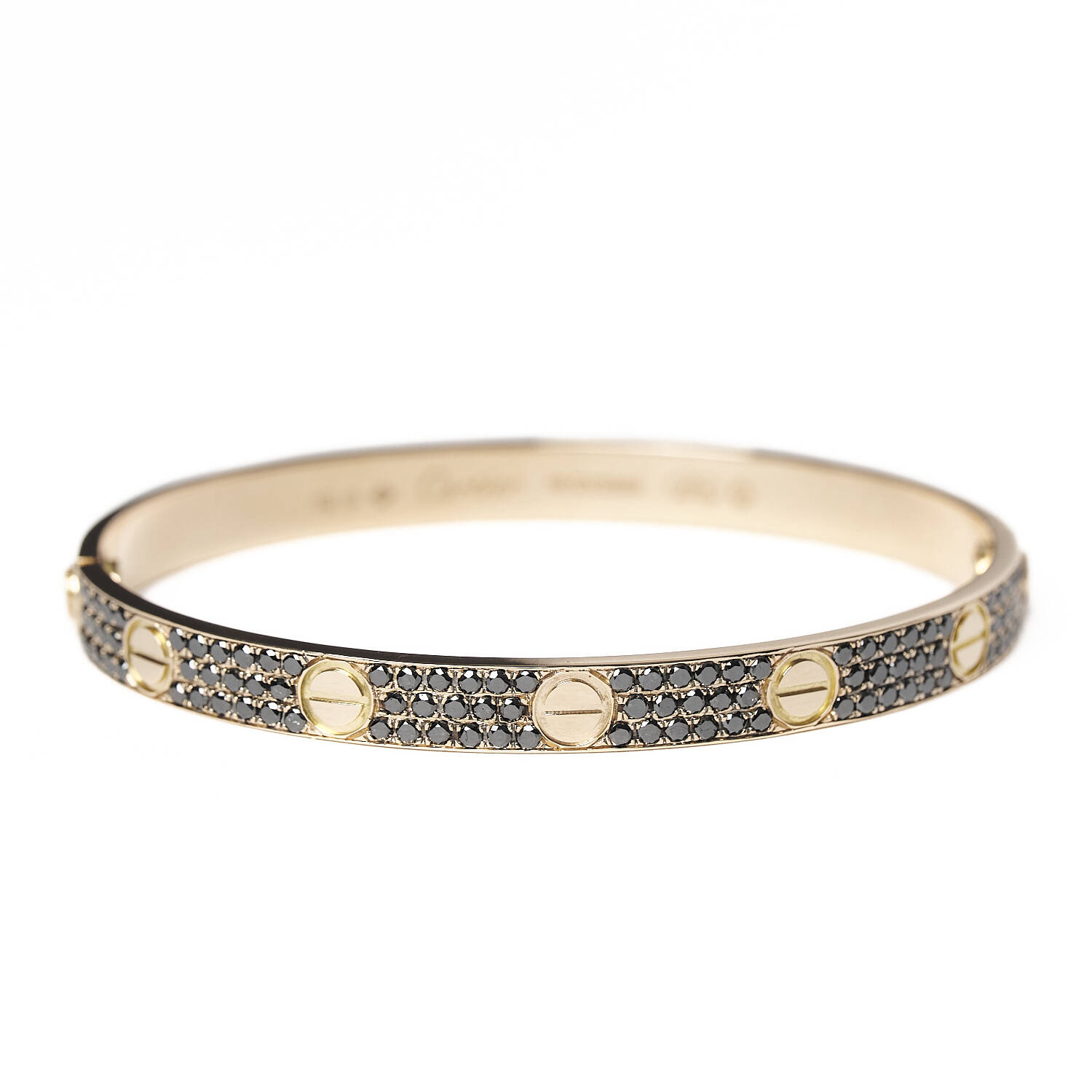 Armreif - Cartier in 750 Rotgold und schwarzen Brillanten Armreif - Cartier in 750 Rotgold und schwarzen Brillanten