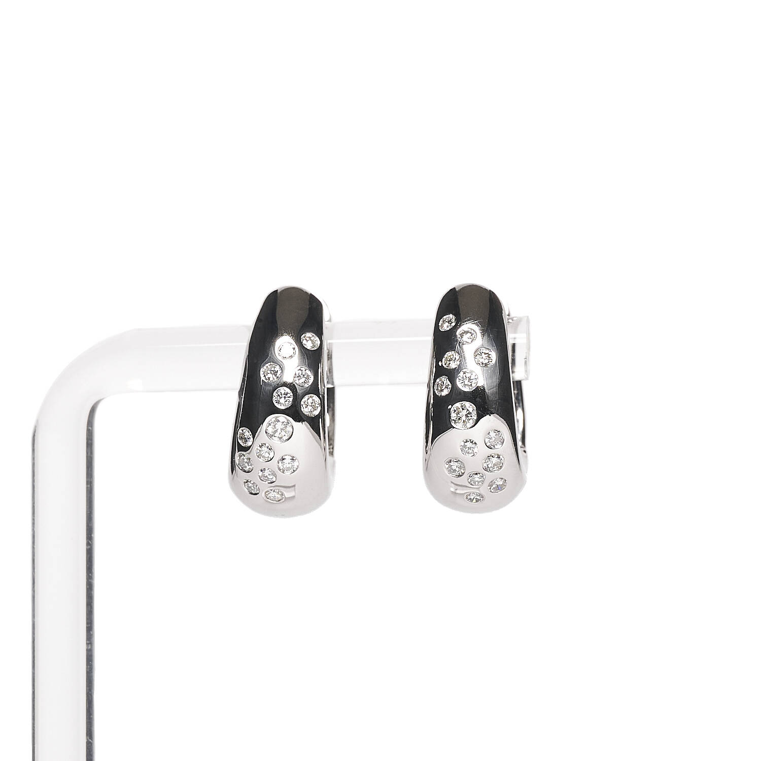 Creolen in 750 Weißgold mit Brillanten