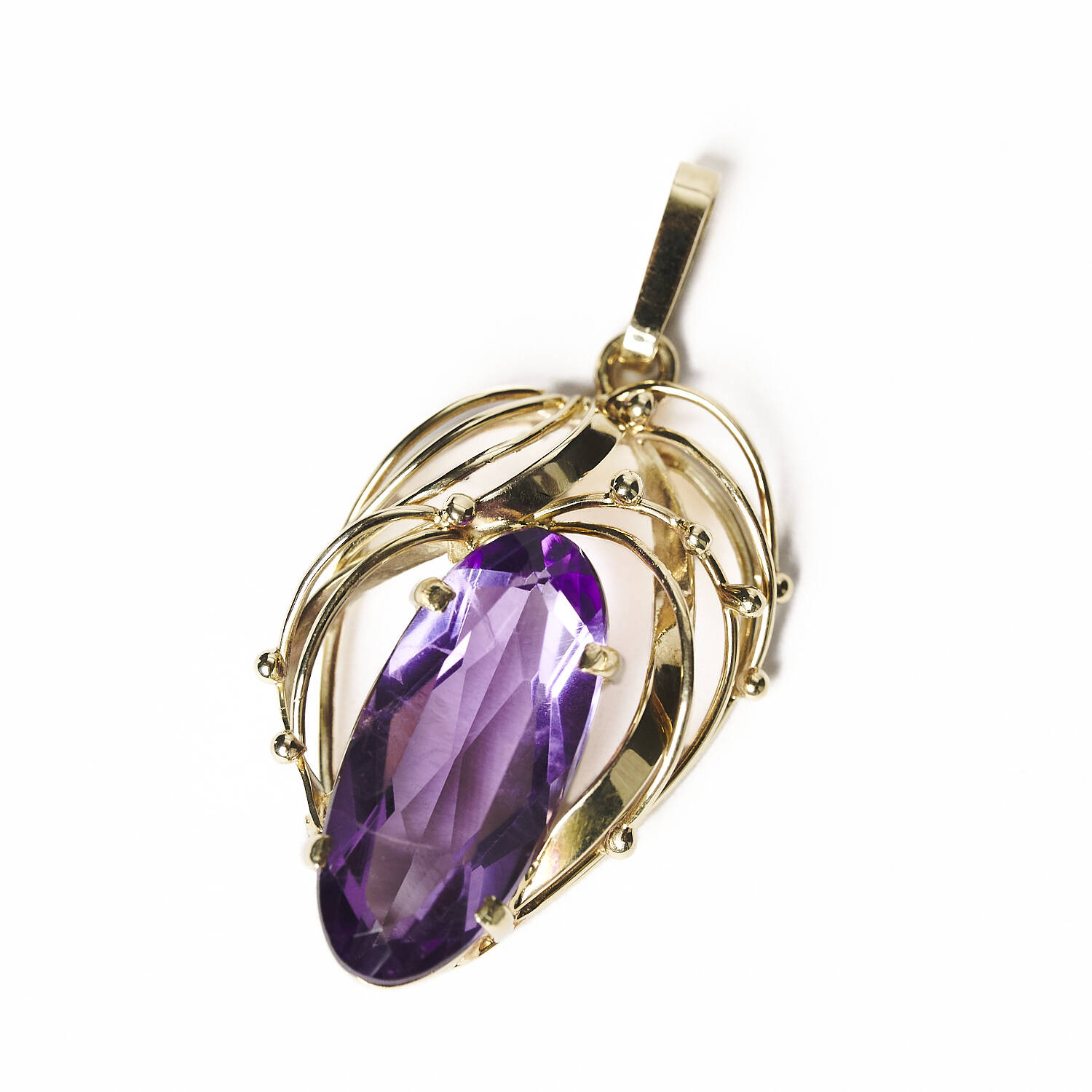 Anhänger in 585 Gelbgold mit Amethyst Anhänger in 585 Gelbgold mit Amethyst