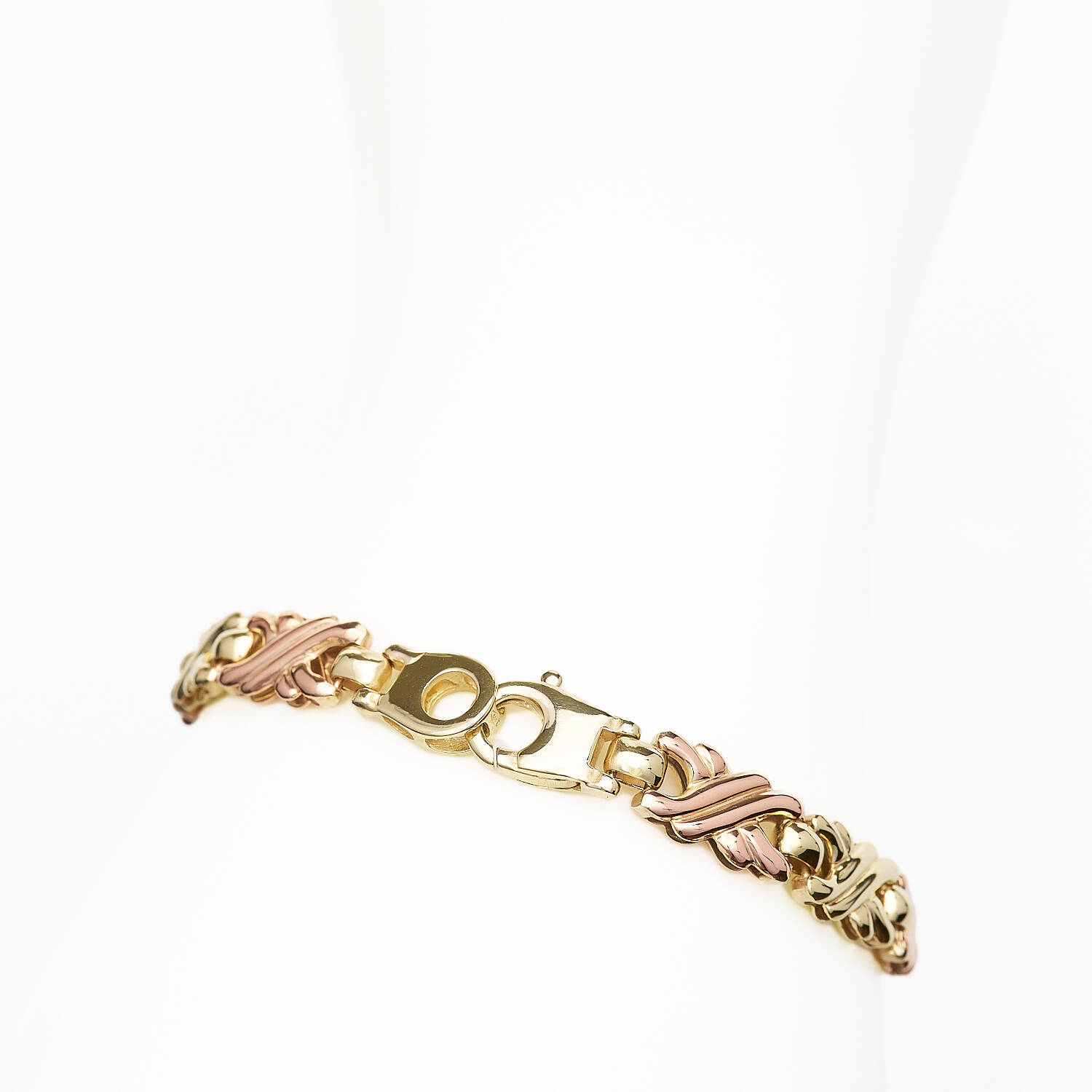 Tricolor-Armband in 333 Gelbgold, Rotgold und Weißgold (2098)