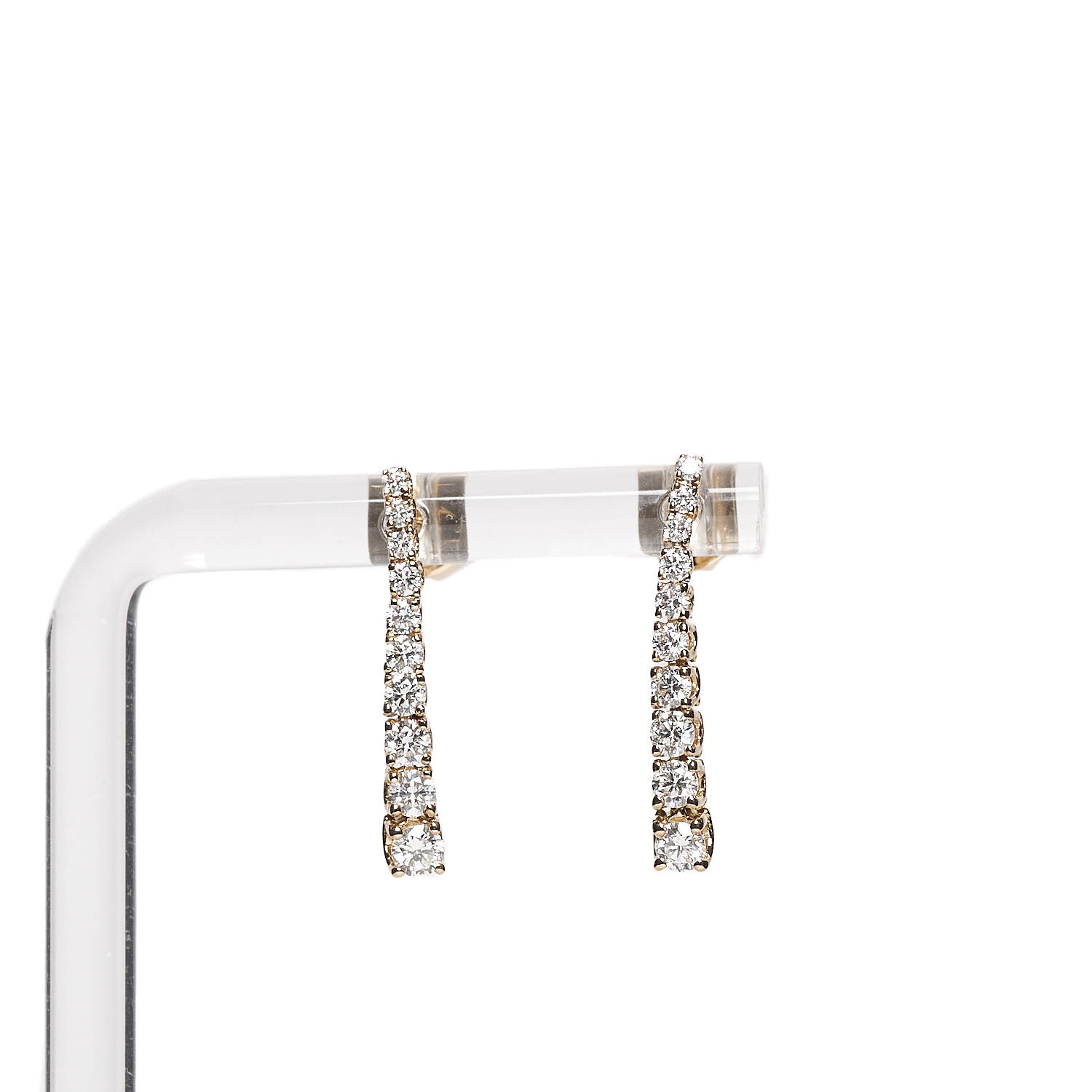 Ohrstecker in 750 Rotgold mit Brillanten