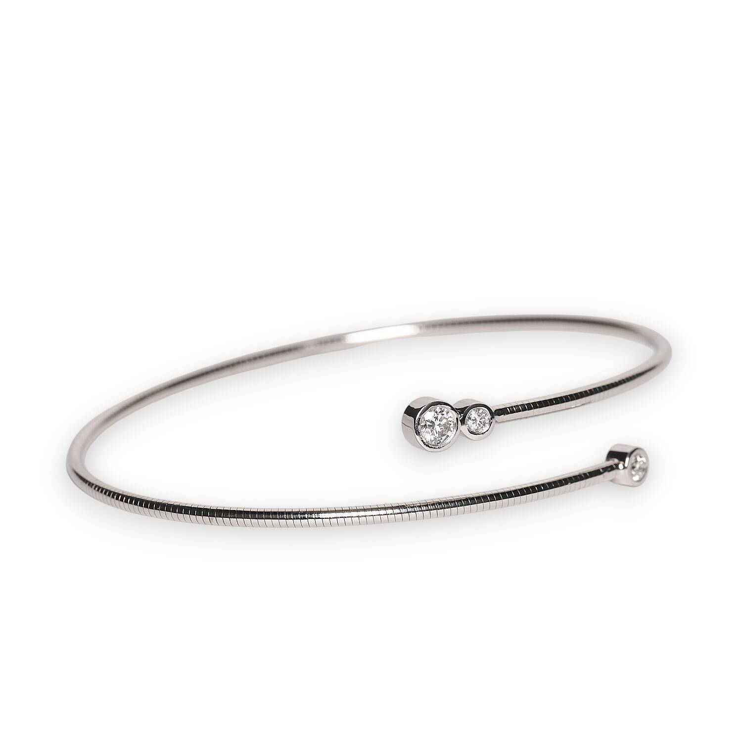 Armreif in 750 Weißgold mit Brillanten