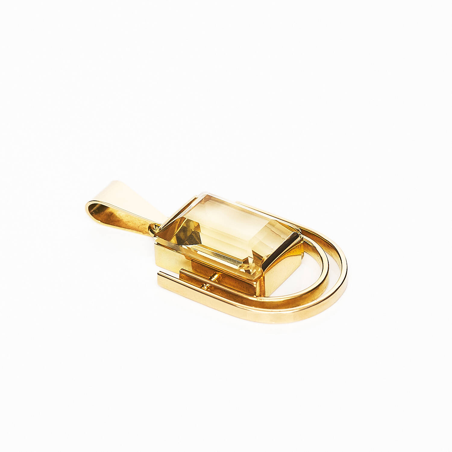 Anhänger in 585 Gelbgold mit Citrin (1332)