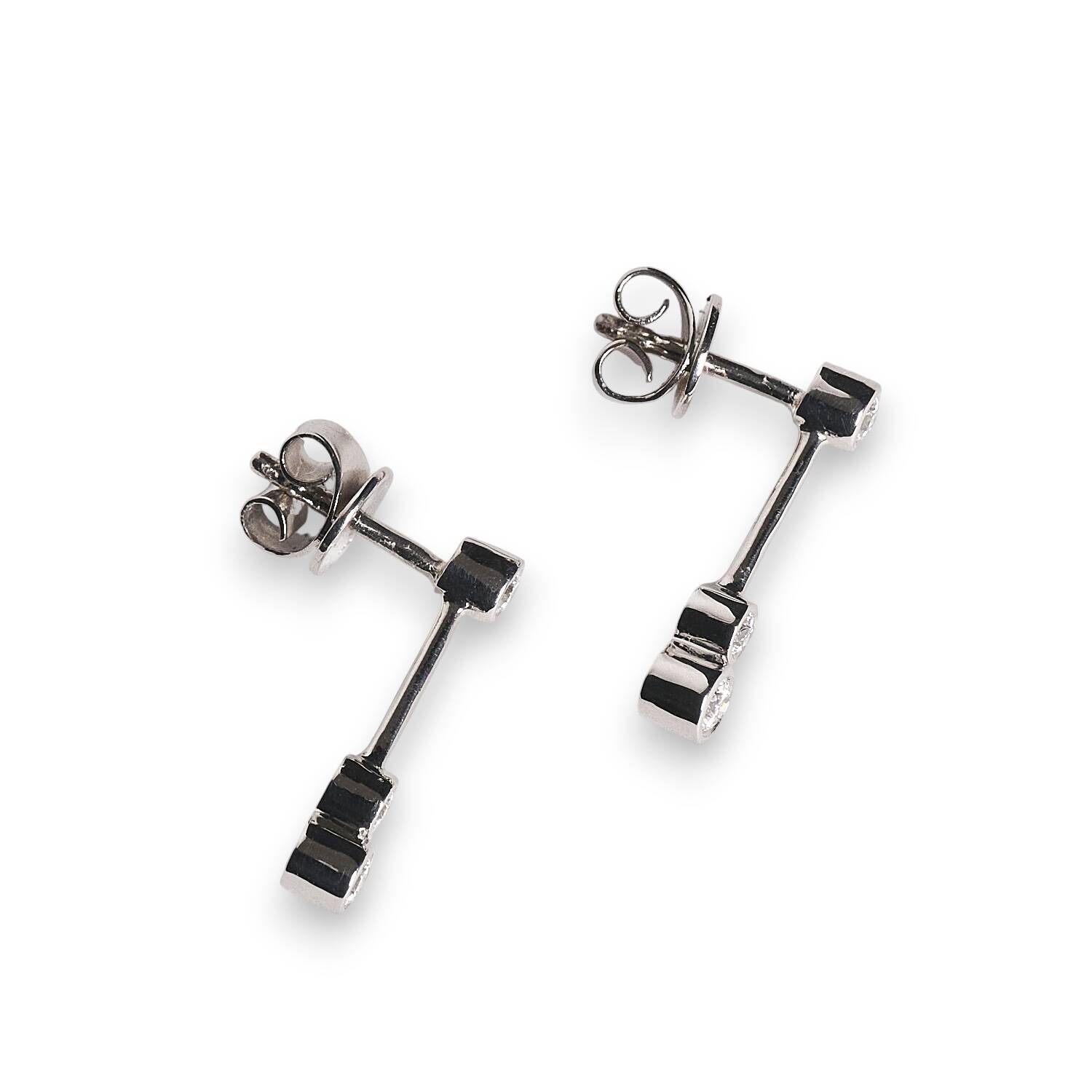 Ohrrecker in 750 Weißgold mit Brillanten