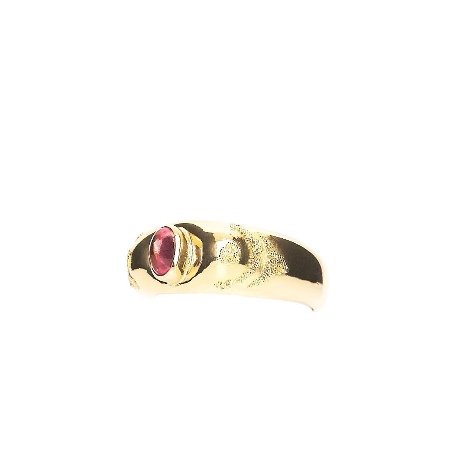 Damenring in 750 Gelbgold mit Turmalin (1800)