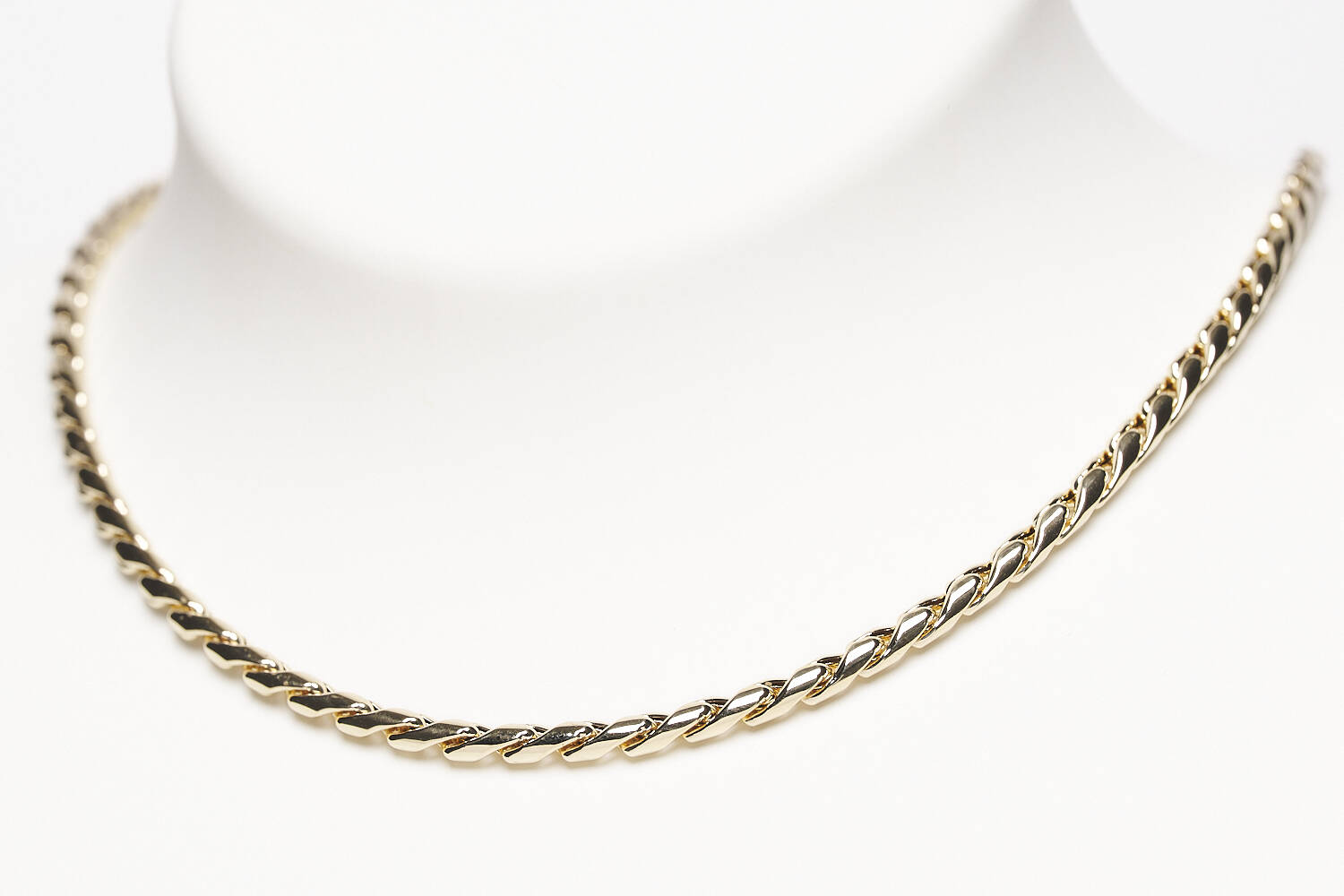 Panzerkette in 585 Gelbgold rund