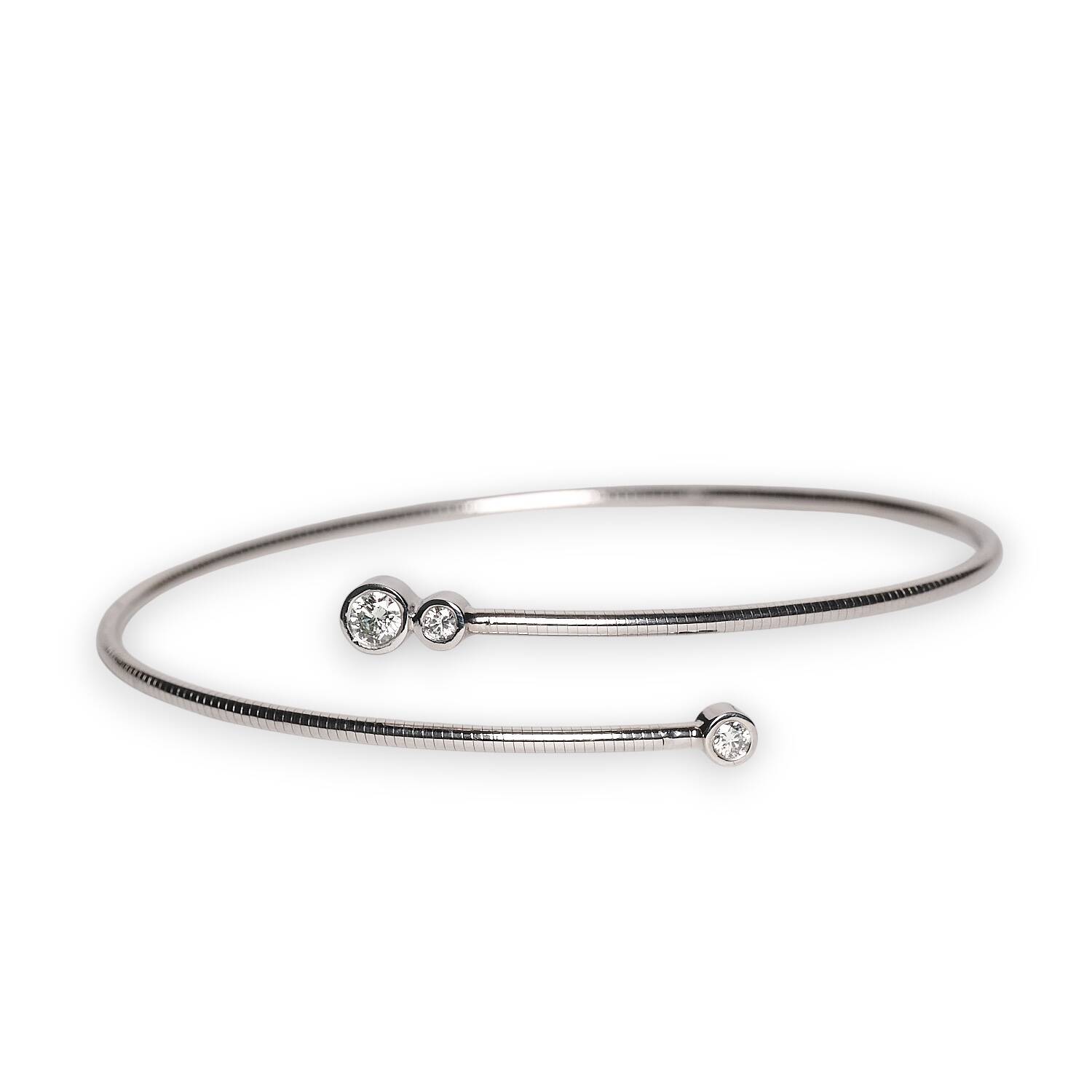 Armreif in 750 Weißgold mit Brillanten