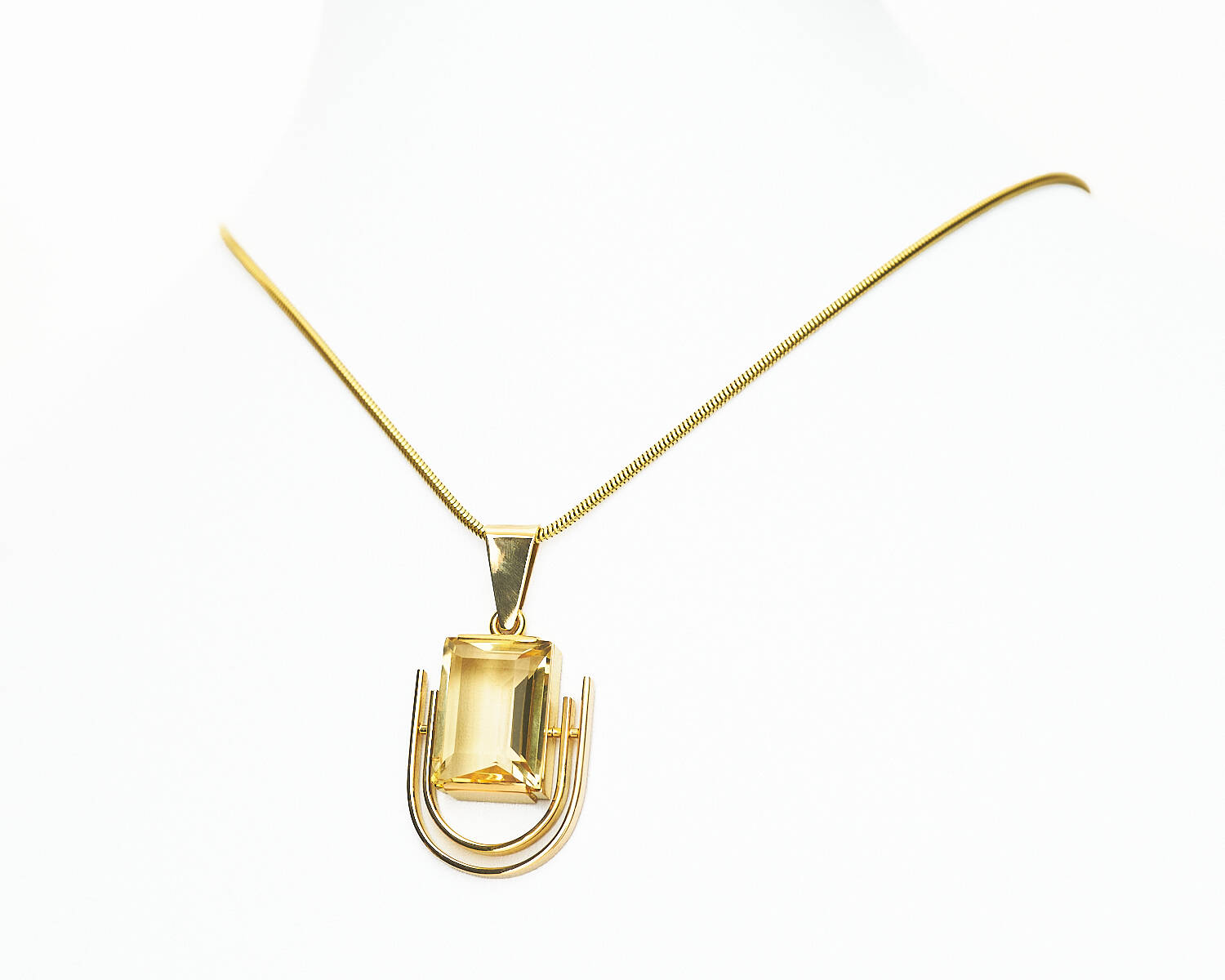 Anhänger in 585 Gelbgold mit Citrin (1332)