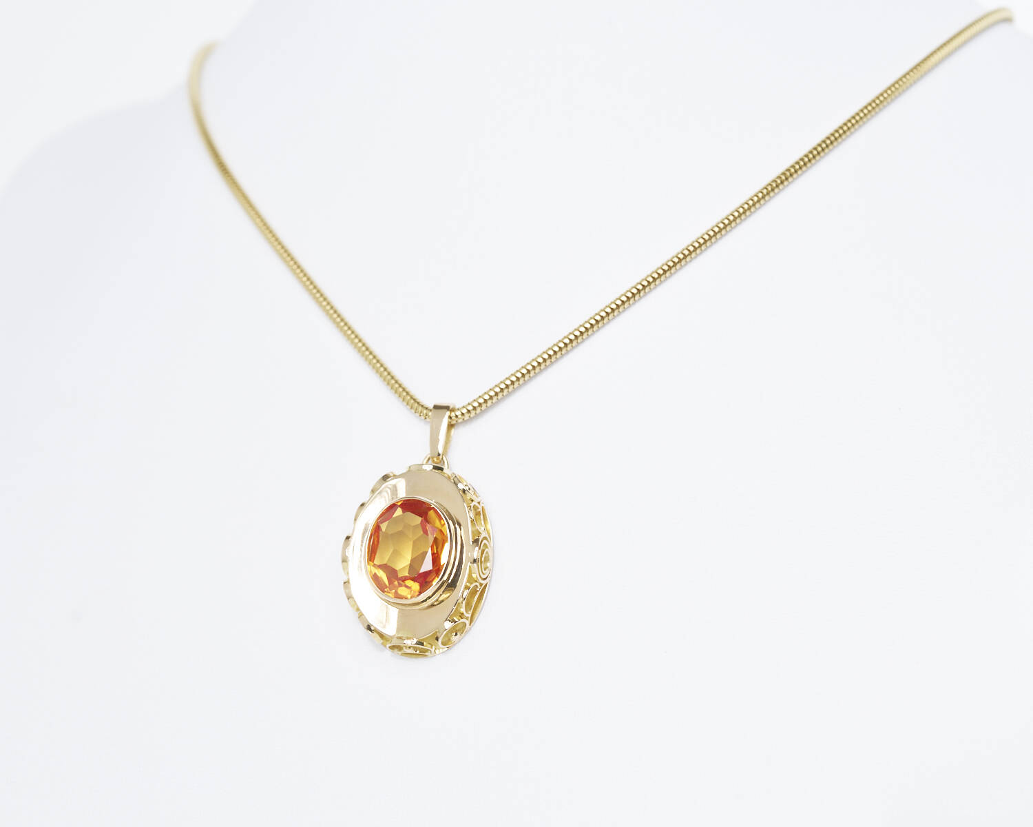 Anhänger in 585 Gelbgold mit Citrin (845)
