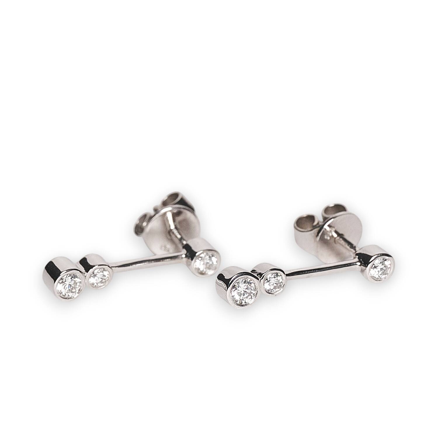 Ohrrecker in 750 Weißgold mit Brillanten