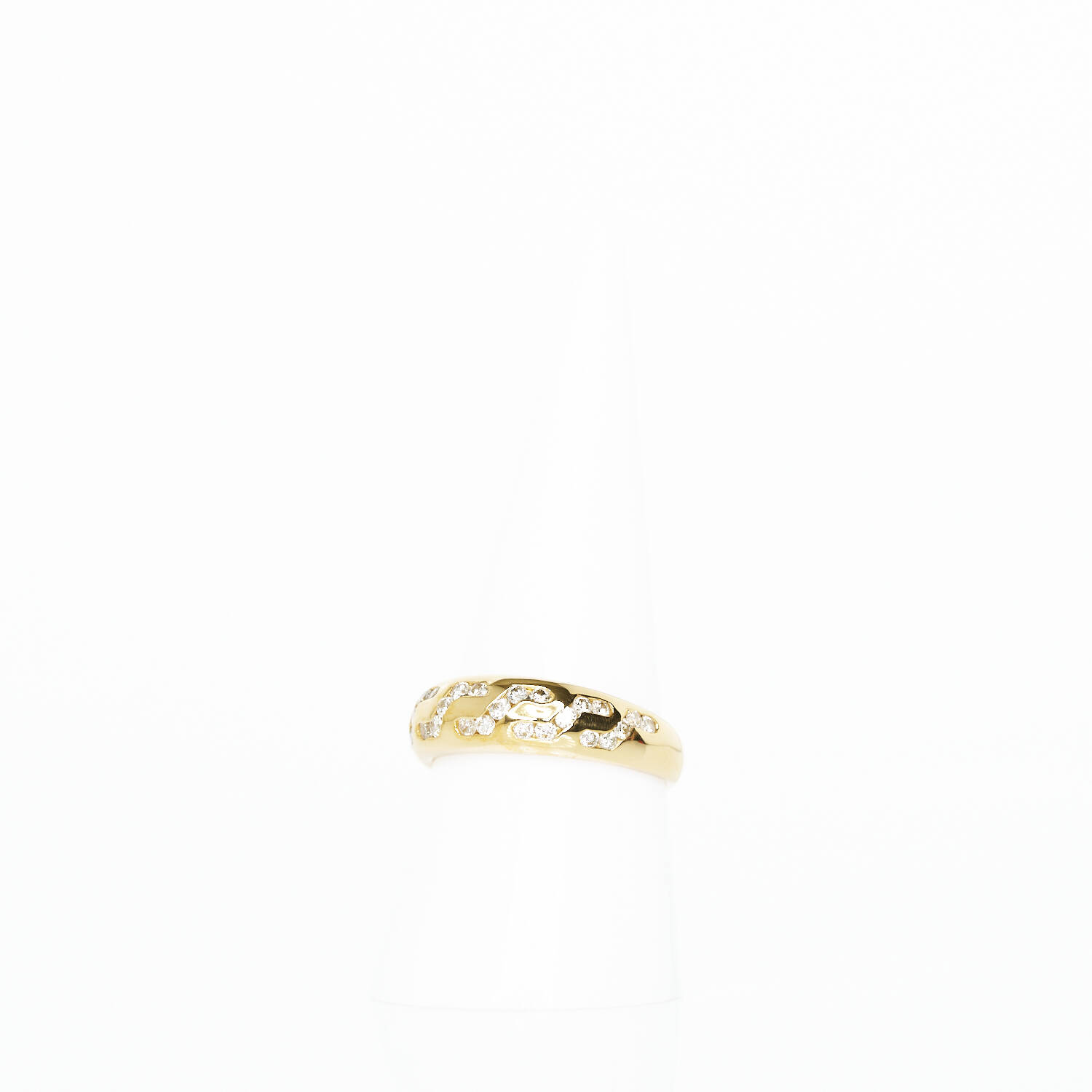 Damenring in 750 Gelbgold mit Brillanten (1810)