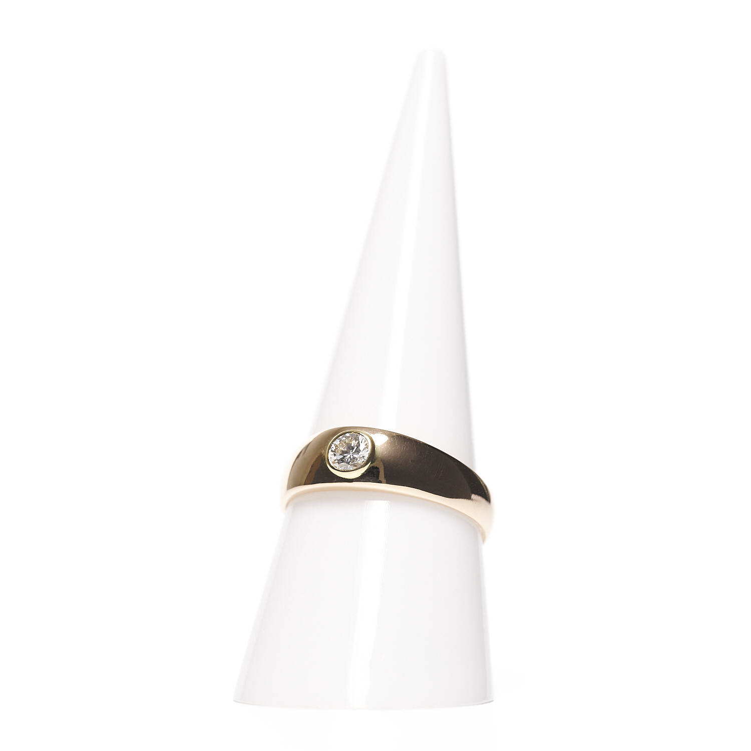 Damenring in 585 Gelbgold mit Brillant (2410)